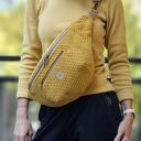 żółta welurowa nerka XXL