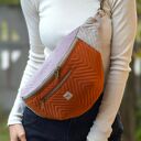 trójkolorowa welurowa nerka XXL