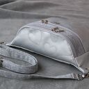 srebrna damska nerka XL pikowana w serca