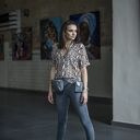 Nerka torebkowa Grey CrocoGlam z saszetką