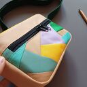Torebka saszetka Play with colors - ręcznie robiona nerka wodoodporna