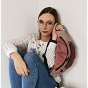 Niebieska nerka MEGA XXL - pojemna saszetka handmade