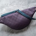 Nerka XXL ciemny fiolet z turkusem - nerkoplecak i saszetka handmade