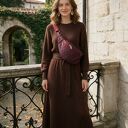 Nerka XL Burgundy - miniportfelik gratis, ręcznie szyta w Polsce