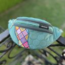 Nerka Broken Mosaic M z turkusowego weluru i miniportfelem
