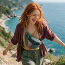 Nerka Broken Mosaic, welur turkus, rozmiar M miniportfel gratis