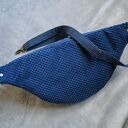 granatowa nerka XXL z łączonych tkanin