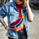 Różowa nerka na lato KOLOROWY KWIAT