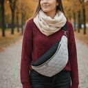 Duża nerka damska welurowa pikowana NS05xxl - 001