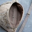 beżowa patchworkowa damska nerka XXL