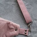 welurowa damska nerka XXL w odcieniach różu