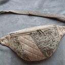 beżowa patchworkowa damska nerka XXL