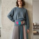 Nerka BEBOKI z ekozamszu w patchworku - rozmiar M (mini portfelik gratis)