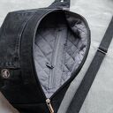 upcyklingowa czarna jeansowa nerka XXL