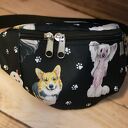 Nerka handmade damska na spacer z motywem yorka, maltańczyka, corgiego i grzywacza (rozmiar M)