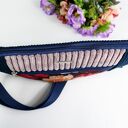 Nerka listonoszka ze sztruksu granatowa - saszetka handmade Gianna