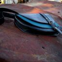 Aria nerka/torebka skórzana czarna turkusowa