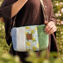 Patchworkowa torebka nerka Positano - crossbody na skos w cytrynowych kolorach