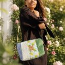 Patchworkowa torebka nerka Positano - crossbody na skos w cytrynowych kolorach