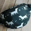 Nerka jamnik biało-czarny L - na spacer z psem i do codziennych wyjść