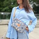 Pikowana torebko nerka z weluru Lizbona