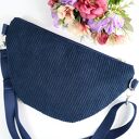 Listonoszka nerka sztruksowa granat