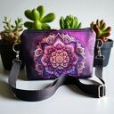 Listonoszka nerka wodoodporna MANDALA FIOLET