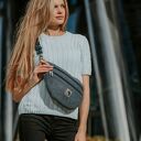 Nerka XL z grubej plecionki melanż z recyklingu "granat"