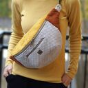 trójkolorowa welurowa nerka XXL