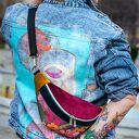 Różowa nerka na lato KOLOROWY KWIAT