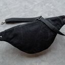 upcyklingowa czarna jeansowa nerka XXL