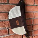 Brązowa Neka Patchwork Saszetka - nerka damska handmade