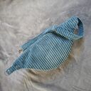 Patchworkowa welurowa nerka XXL szaro-turkusowa - handmade