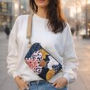 Pikowana torebko nerka z weluru Caracas