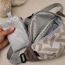 Ręcznie szyty zestaw: nerka boho i mini kosmetyczka na zamek