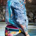 Różowa nerka na lato KOLOROWY KWIAT