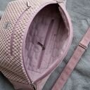 welurowa damska nerka XXL w odcieniach różu