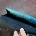 Aria nerka/torebka skórzana czarna turkusowa