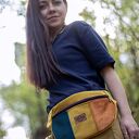 Kolorowa nerka patchwork - saszetka z tkaniny tapicerskiej