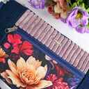 Nerka listonoszka ze sztruksu granatowa - saszetka handmade Gianna