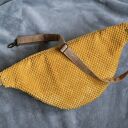 żółta welurowa nerka XXL