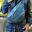 turkusowo - niebieska patchworkowa nerka XXL