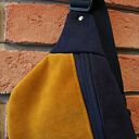 Kolorowa nerka patchworkowa - saszetka handmade z tkaniny tapicerskiej