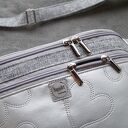 srebrna damska nerka XL pikowana w serca