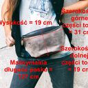 Skórzana nerka XL czarna i camelowa z regulowanym paskiem - ręcznie szyta