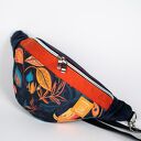 Kolorowa nerka damska handmade z korkiem - Kolorowy Ogród