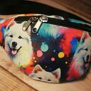 Nerka samojed rozmiar M na spacer - handmade z kieszonką z wodoodpornego poliestru