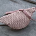 welurowa damska nerka XXL w odcieniach różu