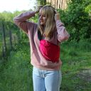 Nerka welur fuksja XXL pojemna