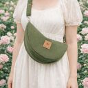 Banana sztruksowa torebko nerka Khaki